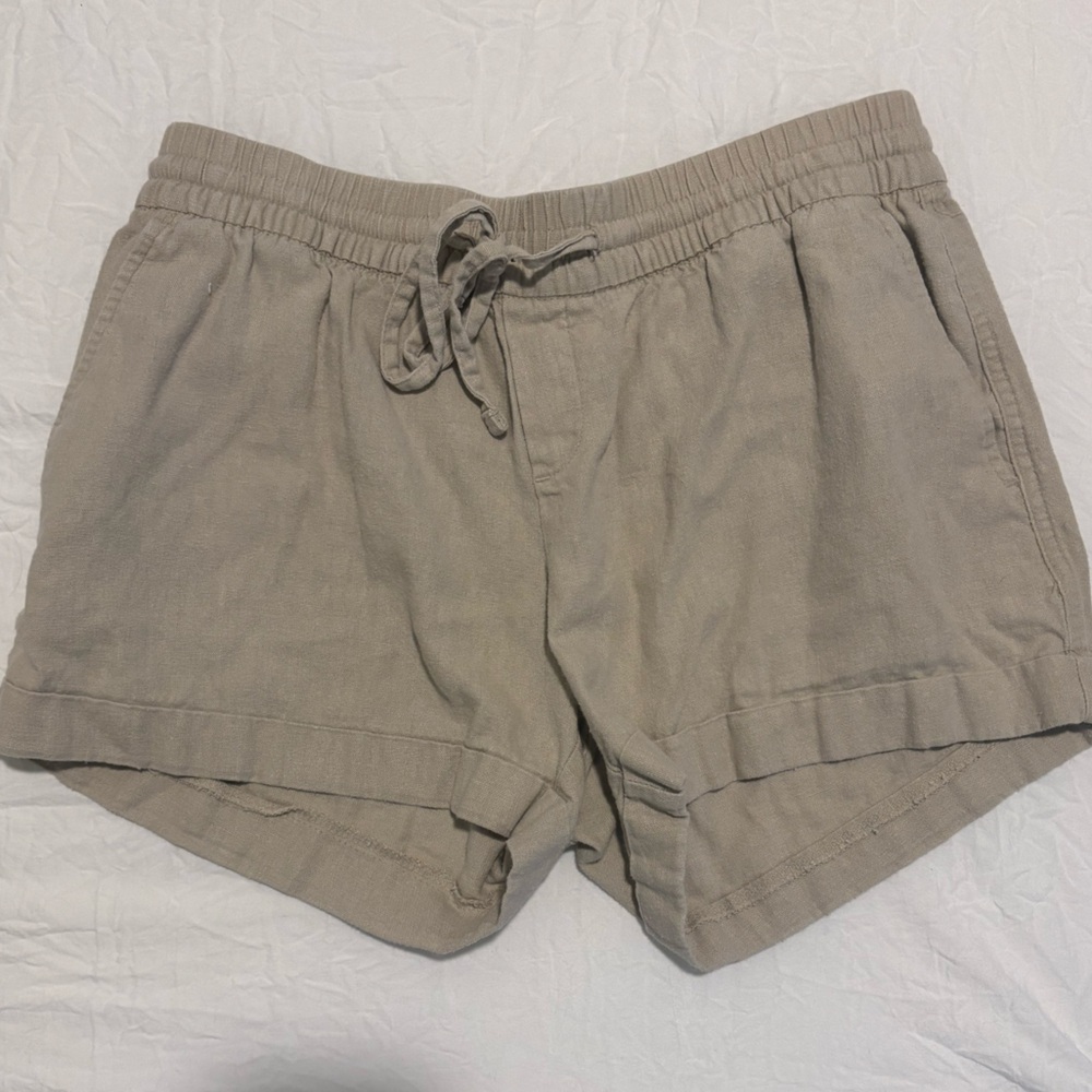Old Navy Beige Linen Shorts